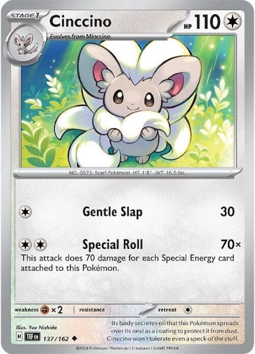 Cinccino (137/162) [Scarlet & Violet: Temporal Forces] Pokemon Single Pokémon  | Multizone: Comics And Games