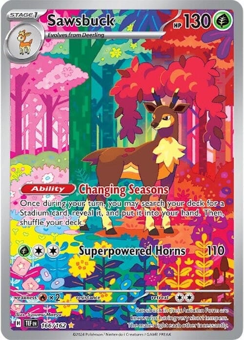 Sawsbuck (166/162) [Scarlet & Violet: Temporal Forces] Pokemon Single Pokémon  | Multizone: Comics And Games
