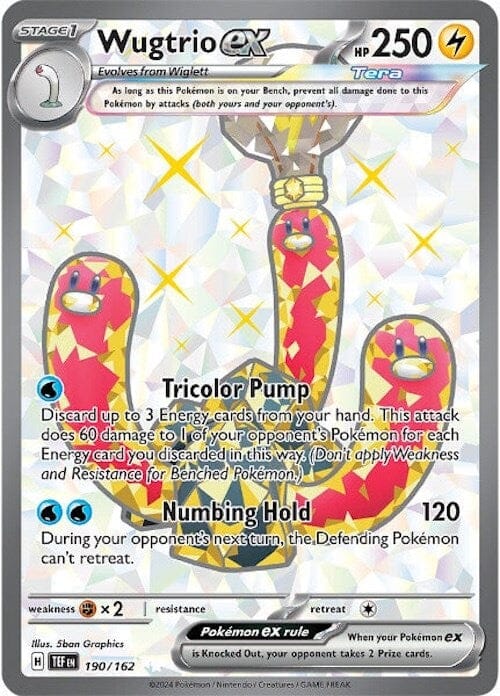 Wugtrio ex (190/162) [Scarlet & Violet: Temporal Forces] Pokemon Single Pokémon  | Multizone: Comics And Games