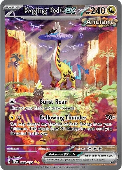 Raging Bolt ex (208/162) [Scarlet & Violet: Temporal Forces] Pokemon Single Pokémon  | Multizone: Comics And Games