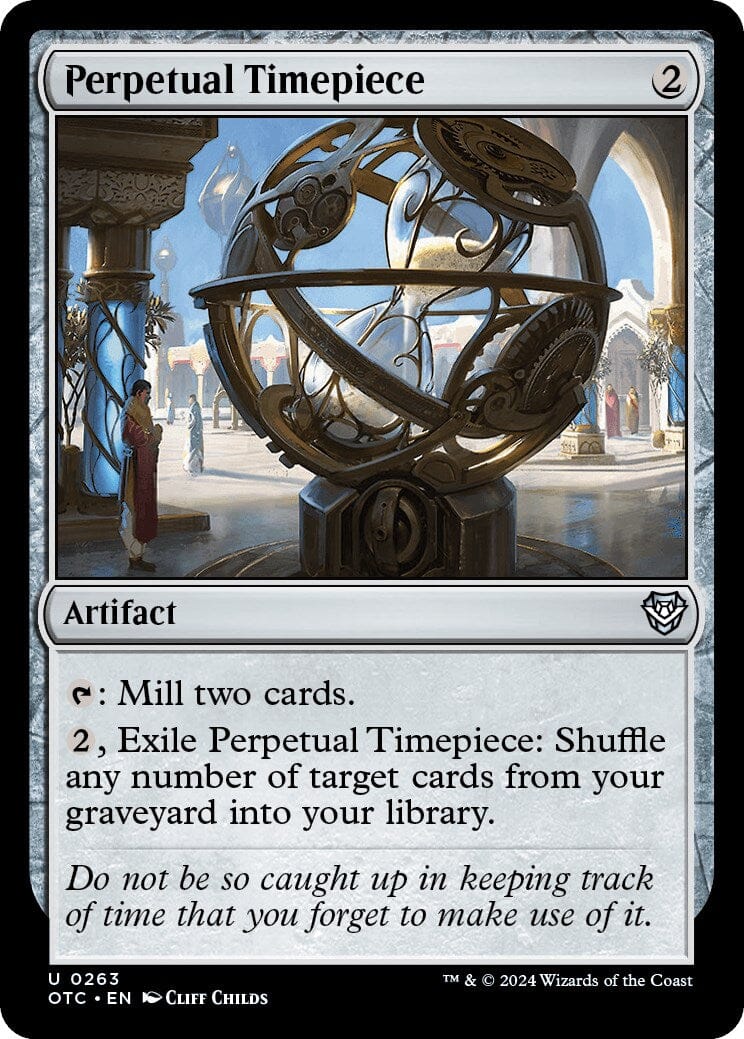 Perpetual Timepiece [Outlaws of Thunder Junction Commander] MTG Single Magic: The Gathering  | Multizone: Comics And Games