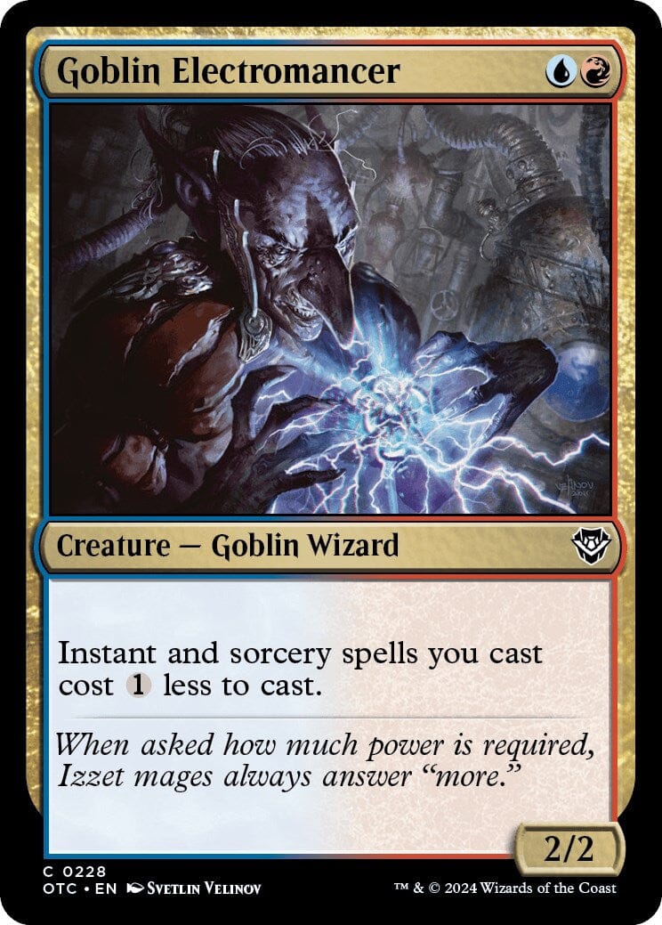 Goblin Electromancer [Outlaws of Thunder Junction Commander] MTG Single Magic: The Gathering  | Multizone: Comics And Games