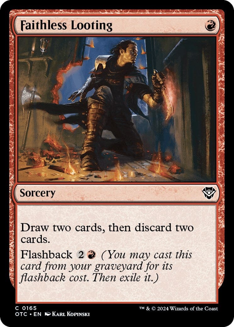 Faithless Looting [Outlaws of Thunder Junction Commander] MTG Single Magic: The Gathering  | Multizone: Comics And Games
