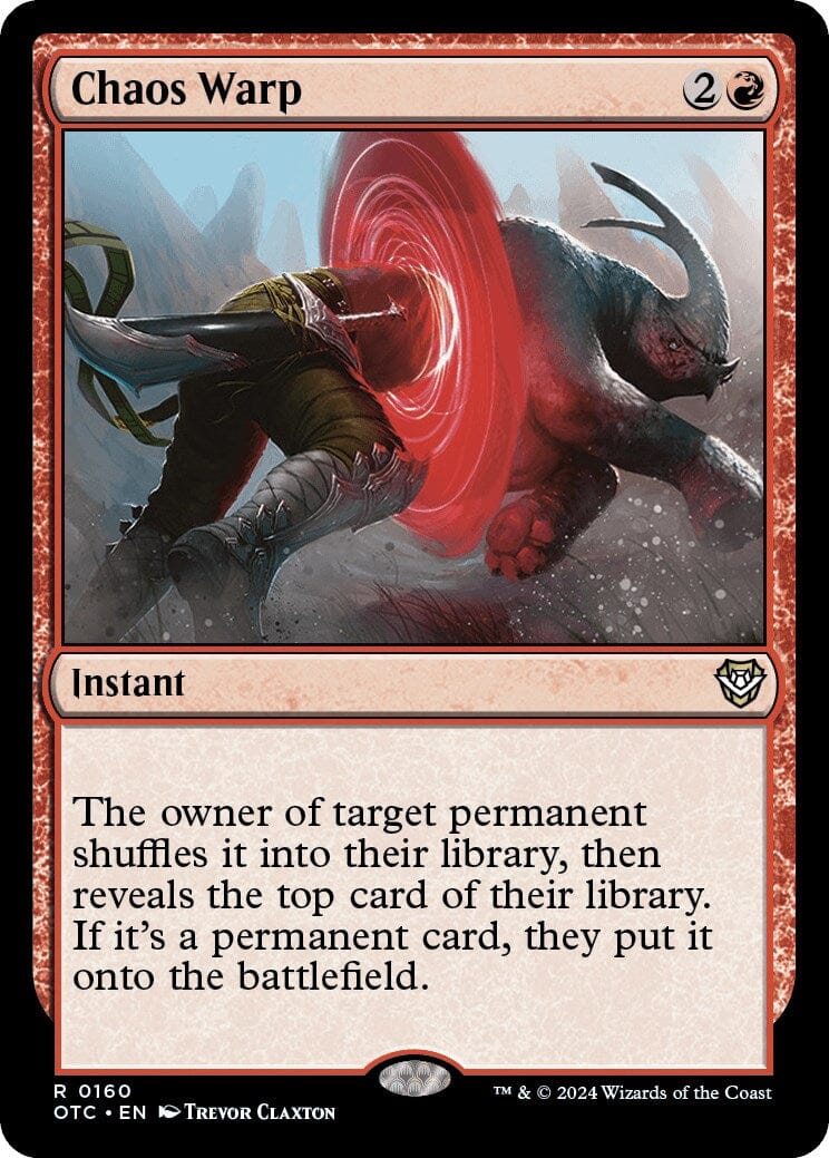 Chaos Warp [Outlaws of Thunder Junction Commander] MTG Single Magic: The Gathering  | Multizone: Comics And Games