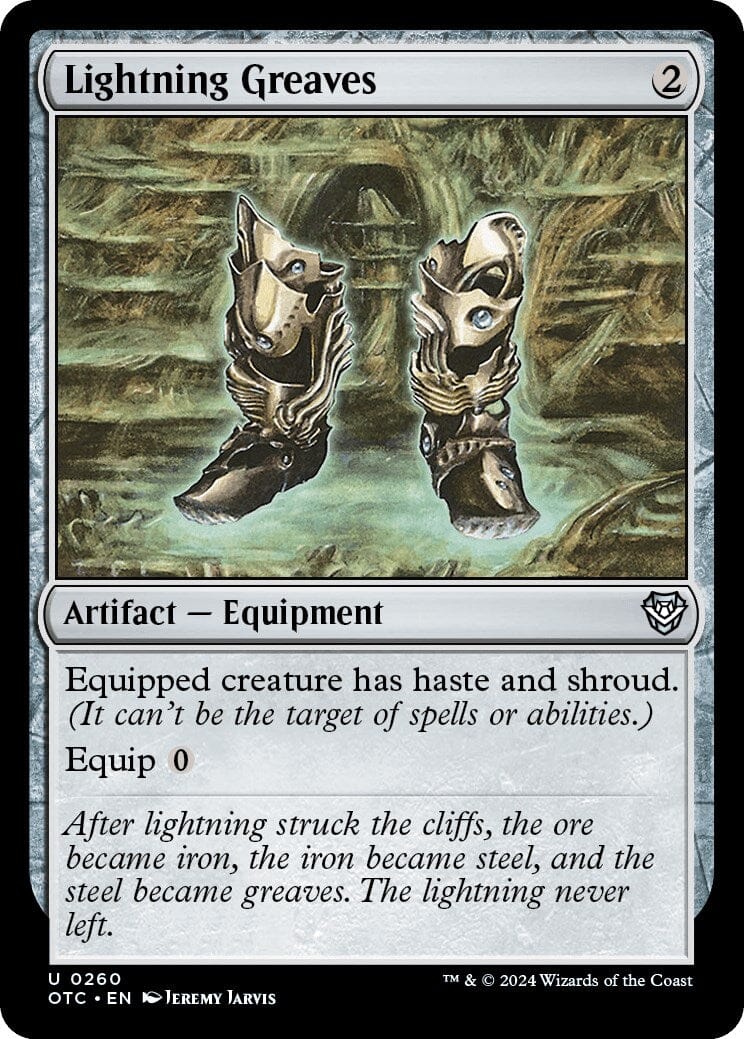 Lightning Greaves [Outlaws of Thunder Junction Commander] MTG Single Magic: The Gathering  | Multizone: Comics And Games