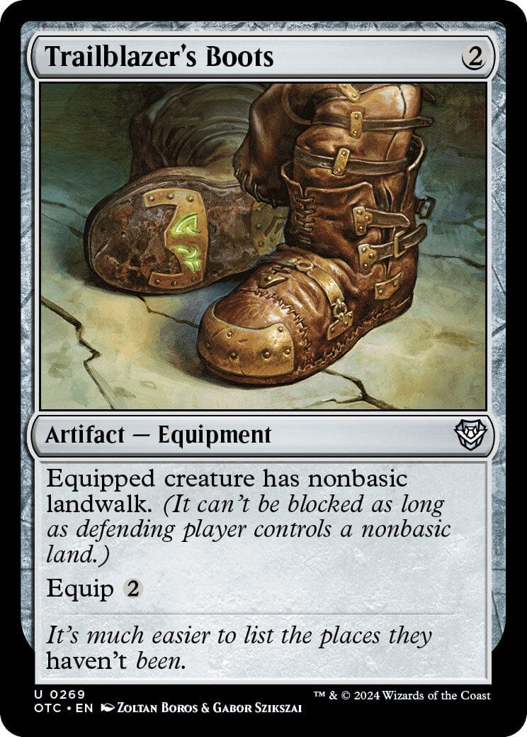 Trailblazer's Boots [Outlaws of Thunder Junction Commander] MTG Single Magic: The Gathering  | Multizone: Comics And Games