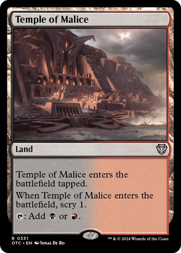 Temple of Malice [Outlaws of Thunder Junction Commander] MTG Single Magic: The Gathering  | Multizone: Comics And Games