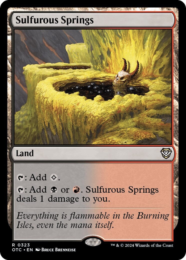 Sulfurous Springs [Outlaws of Thunder Junction Commander] MTG Single Magic: The Gathering  | Multizone: Comics And Games