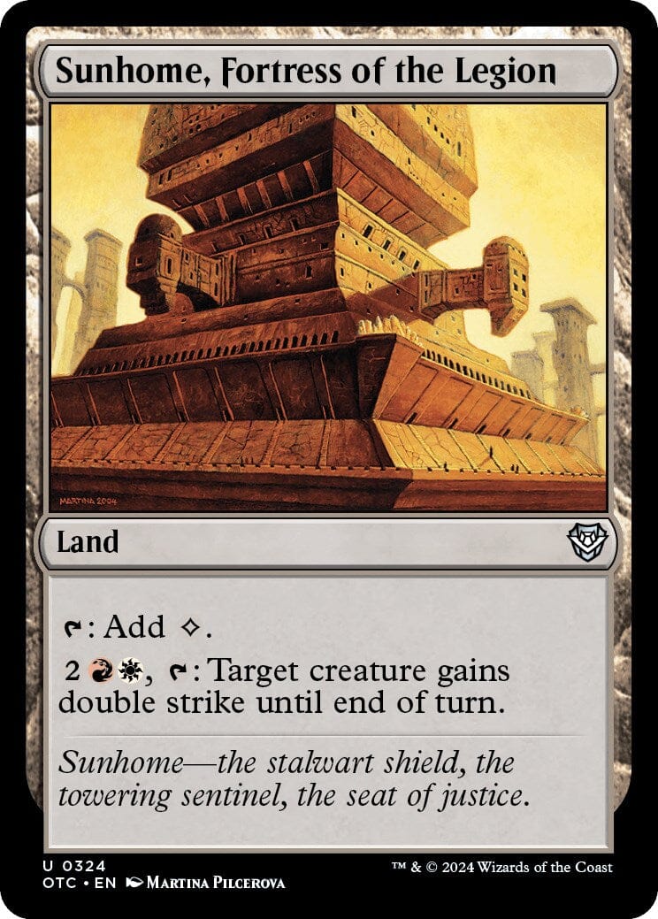 Sunhome, Fortress of the Legion [Outlaws of Thunder Junction Commander] MTG Single Magic: The Gathering  | Multizone: Comics And Games