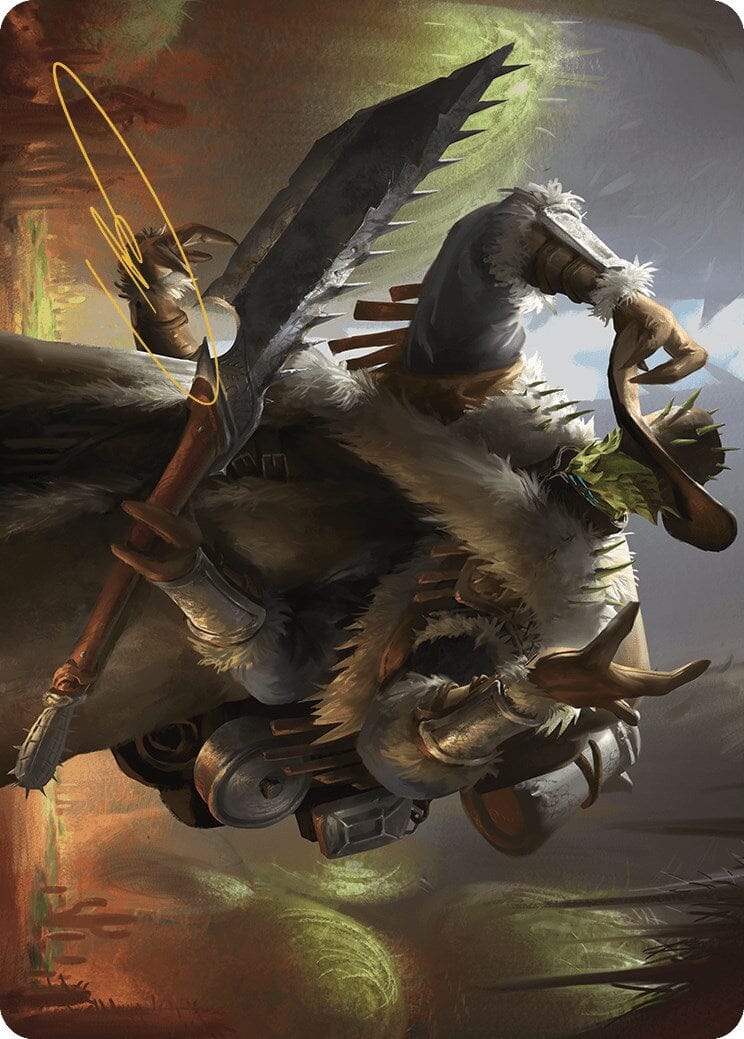 Hardbristle Bandit Art Card (Gold-Stamped Signature) [Outlaws of Thunder Junction Art Series] MTG Single Magic: The Gathering  | Multizone: Comics And Games