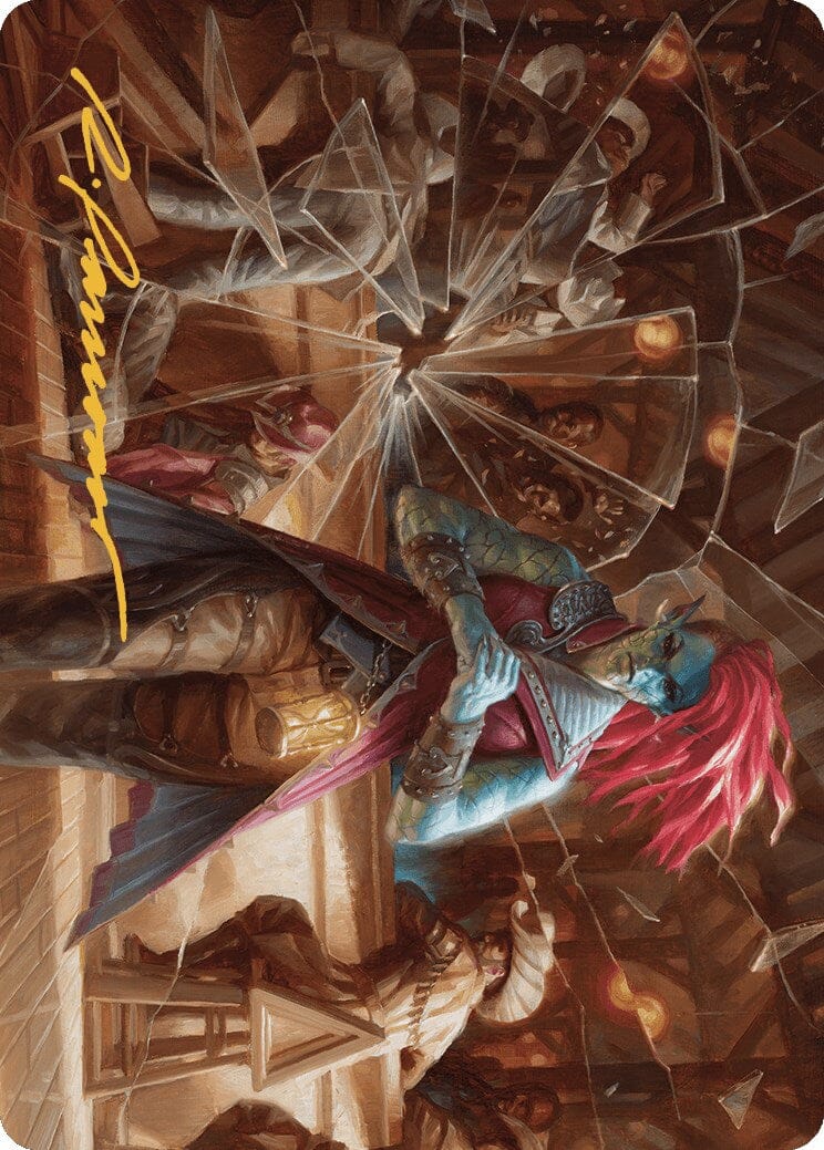 Obeka, Splitter of Seconds Art Card (Gold-Stamped Signature) [Outlaws of Thunder Junction Art Series] MTG Single Magic: The Gathering  | Multizone: Comics And Games