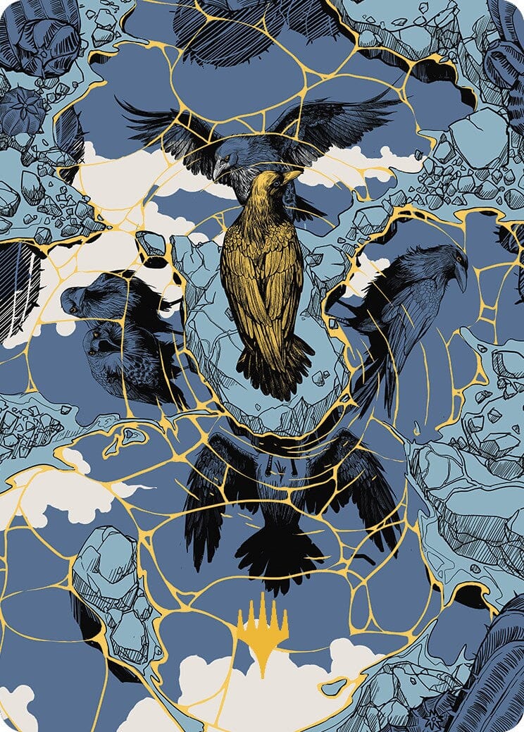 Fractured Identity Art Card (Gold-Stamped Signature) [Outlaws of Thunder Junction Art Series] MTG Single Magic: The Gathering  | Multizone: Comics And Games