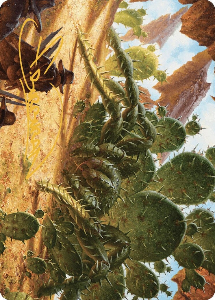Cactarantula Art Card (Gold-Stamped Signature) [Outlaws of Thunder Junction Art Series] MTG Single Magic: The Gathering  | Multizone: Comics And Games