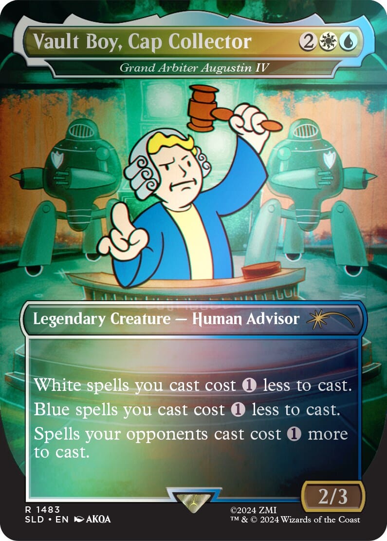 Vault Boy, Cap Collector - Grand Arbiter Augustin IV (Rainbow Foil) [Secret Lair Drop Series] MTG Single Magic: The Gathering  | Multizone: Comics And Games