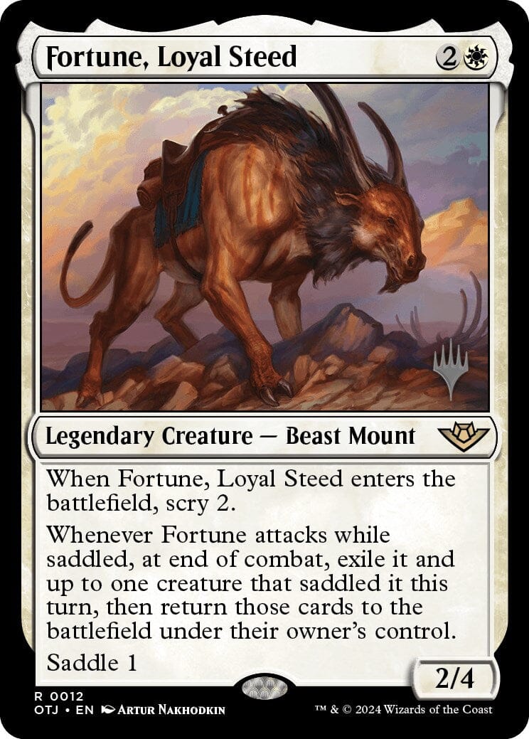 Fortune, Loyal Steed (Promo Pack) [Outlaws of Thunder Junction Promos] MTG Single Magic: The Gathering  | Multizone: Comics And Games