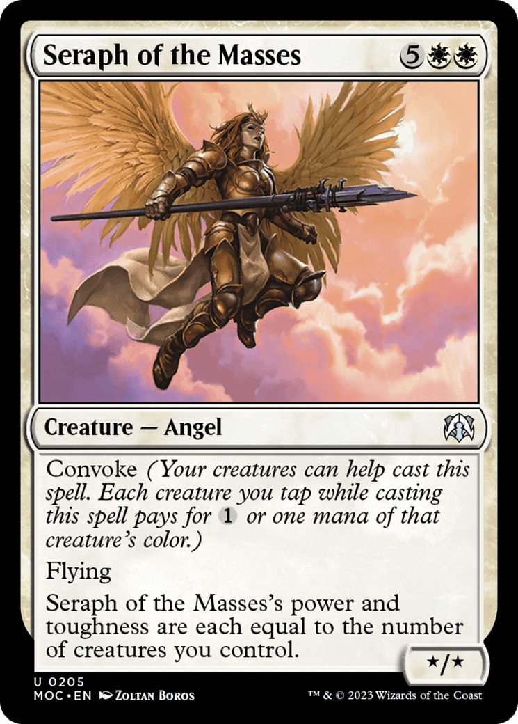 Seraph of the Masses [March of the Machine Commander] MTG Single Magic: The Gathering  | Multizone: Comics And Games