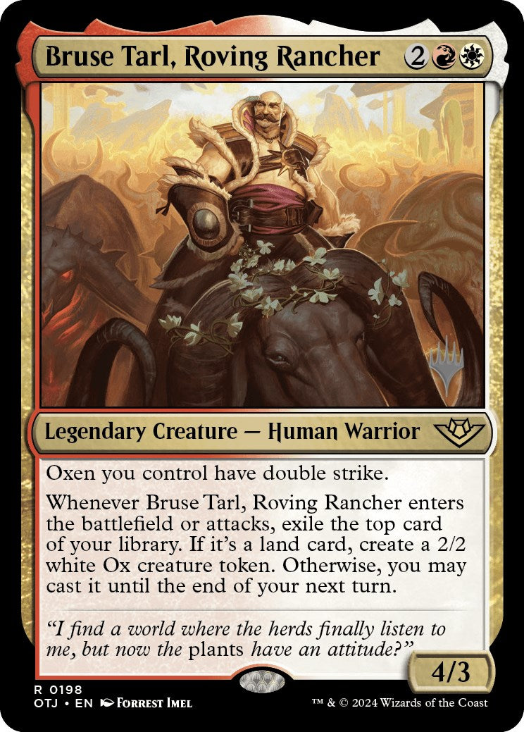 Bruse Tarl, Roving Rancher (Promo Pack) [Outlaws of Thunder Junction Promos] | Multizone: Comics And Games