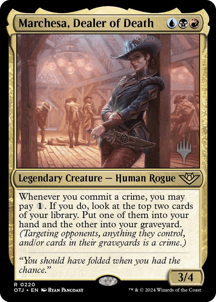 Marchesa, Dealer of Death (Promo Pack) [Outlaws of Thunder Junction Promos] MTG Single Magic: The Gathering  | Multizone: Comics And Games