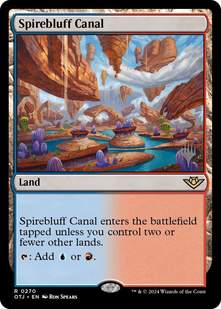 Spirebluff Canal (Promo Pack) [Outlaws of Thunder Junction Promos] MTG Single Magic: The Gathering  | Multizone: Comics And Games