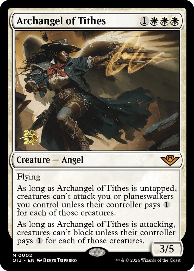 Archangel of Tithes [Outlaws of Thunder Junction Prerelease Promos] MTG Single Magic: The Gathering  | Multizone: Comics And Games