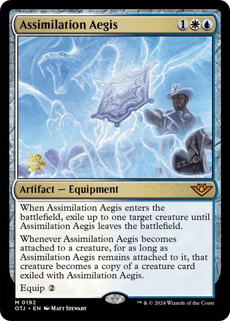 Assimilation Aegis [Outlaws of Thunder Junction Prerelease Promos] MTG Single Magic: The Gathering  | Multizone: Comics And Games