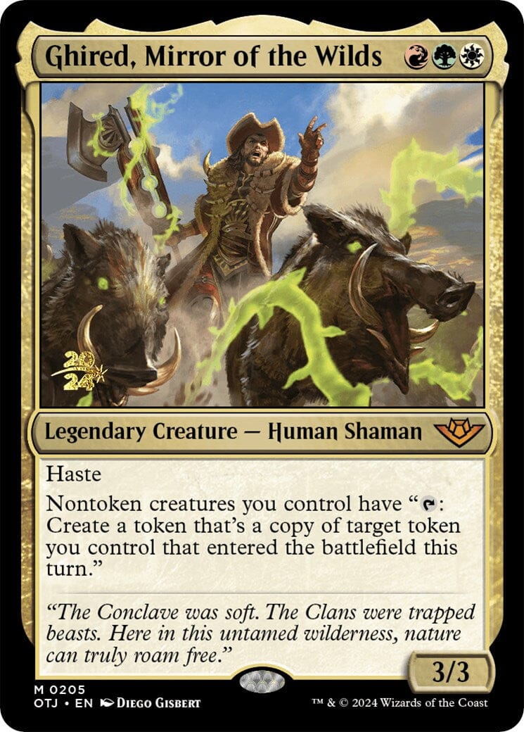 Ghired, Mirror of the Wilds [Outlaws of Thunder Junction Prerelease Promos] MTG Single Magic: The Gathering  | Multizone: Comics And Games