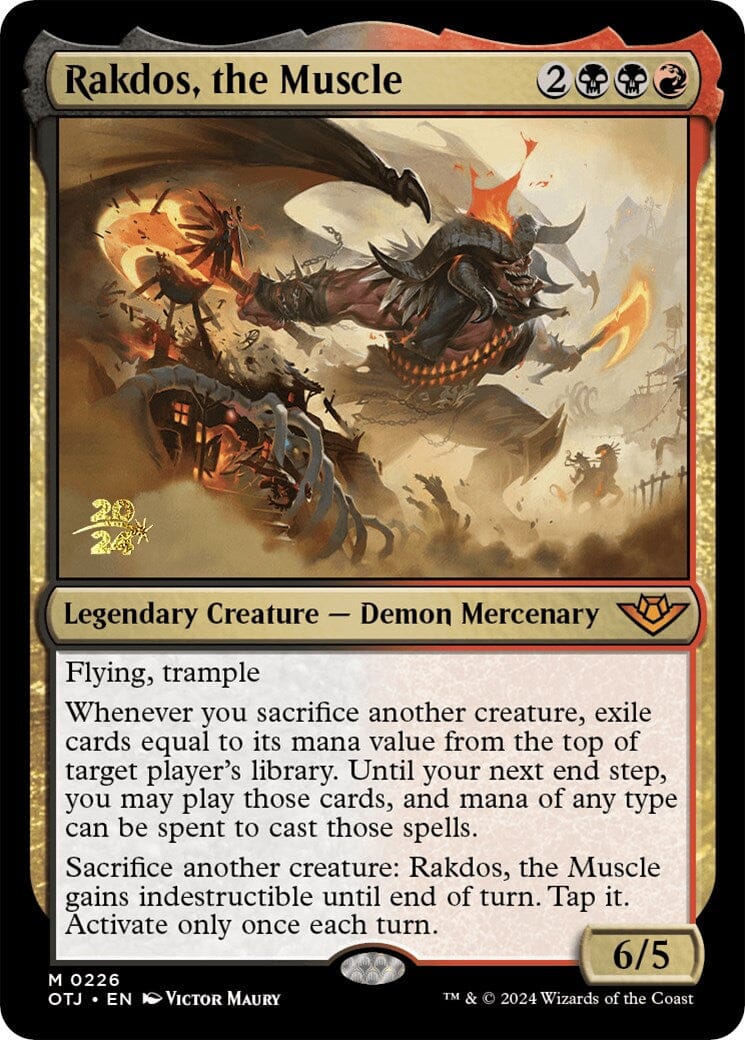 Rakdos, the Muscle [Outlaws of Thunder Junction Prerelease Promos] MTG Single Magic: The Gathering  | Multizone: Comics And Games