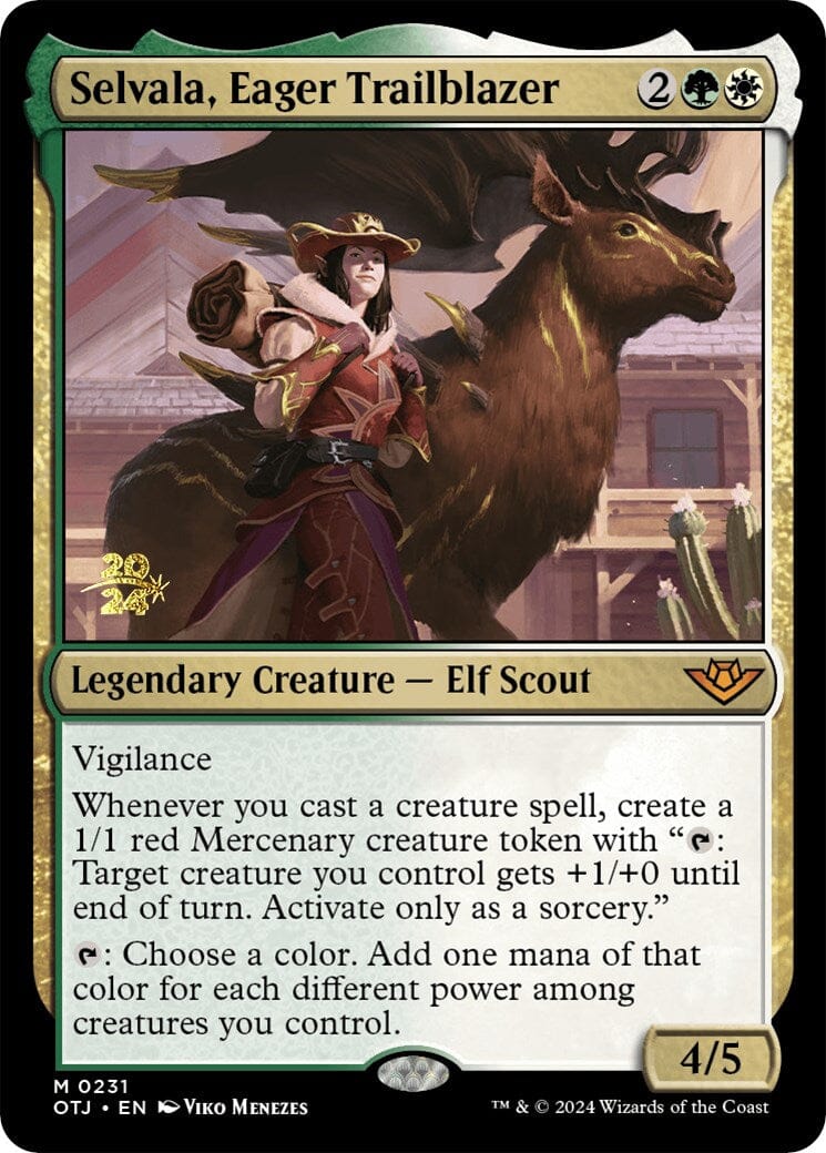 Selvala, Eager Trailblazer [Outlaws of Thunder Junction Prerelease Promos] MTG Single Magic: The Gathering  | Multizone: Comics And Games