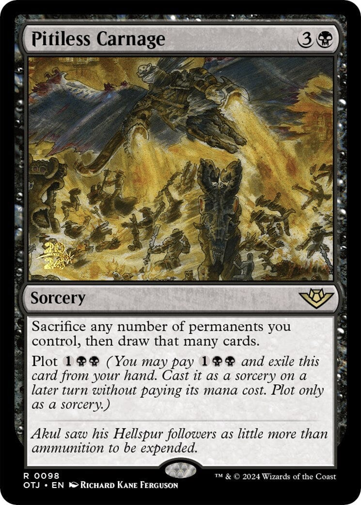 Pitiless Carnage [Outlaws of Thunder Junction Prerelease Promos] MTG Single Magic: The Gathering  | Multizone: Comics And Games