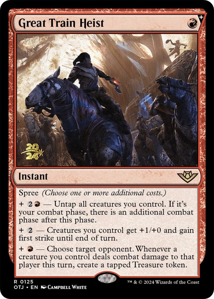 Great Train Heist [Outlaws of Thunder Junction Prerelease Promos] MTG Single Magic: The Gathering  | Multizone: Comics And Games