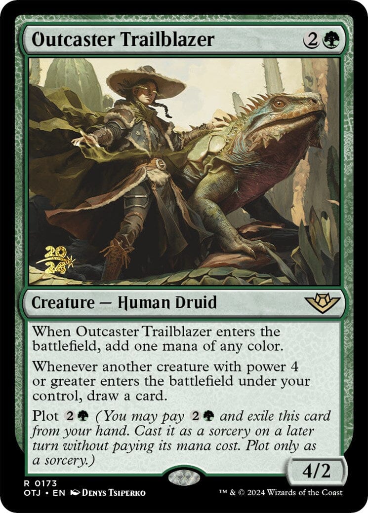 Outcaster Trailblazer [Outlaws of Thunder Junction Prerelease Promos] MTG Single Magic: The Gathering  | Multizone: Comics And Games