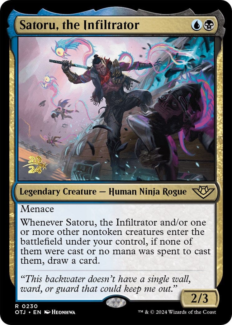 Satoru, the Infiltrator [Outlaws of Thunder Junction Prerelease Promos] MTG Single Magic: The Gathering  | Multizone: Comics And Games