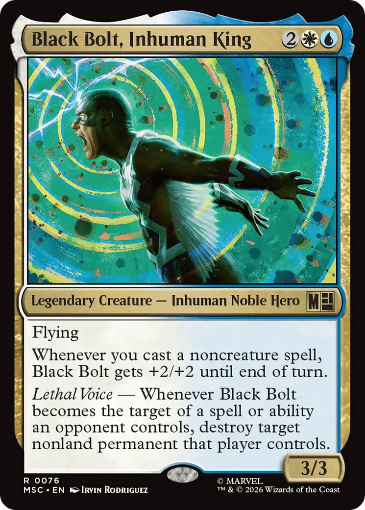Black Bolt, Inhuman King (Surge Foil) [Marvel Super Heroes Commander] MTG Single Magic: The Gathering  | Multizone: Comics And Games
