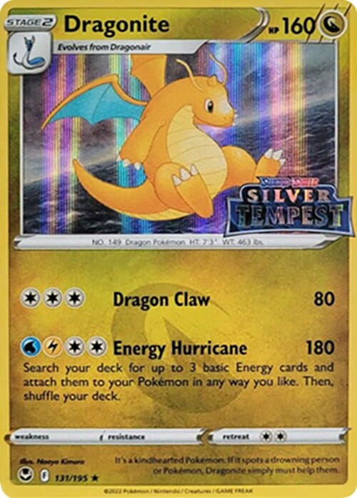 Dragonite (131/195) (Silver Tempest Stamped) [Sword & Shield: Silver Tempest] Pokemon Single Pokémon  | Multizone: Comics And Games