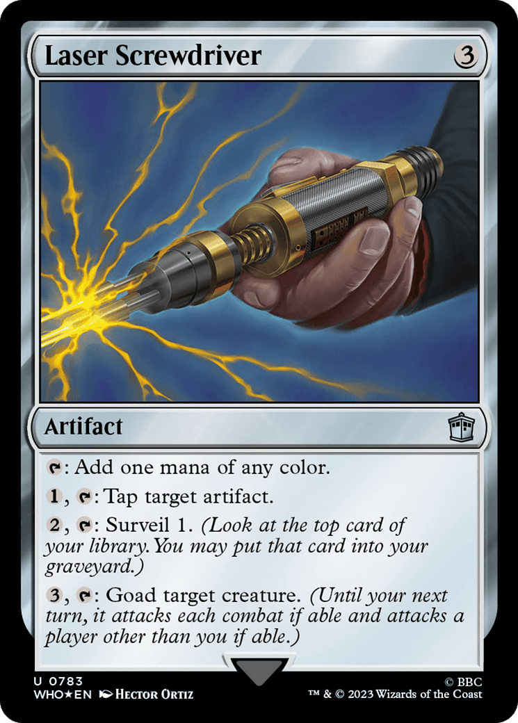 Laser Screwdriver (Surge Foil) [Doctor Who] MTG Single Magic: The Gathering  | Multizone: Comics And Games