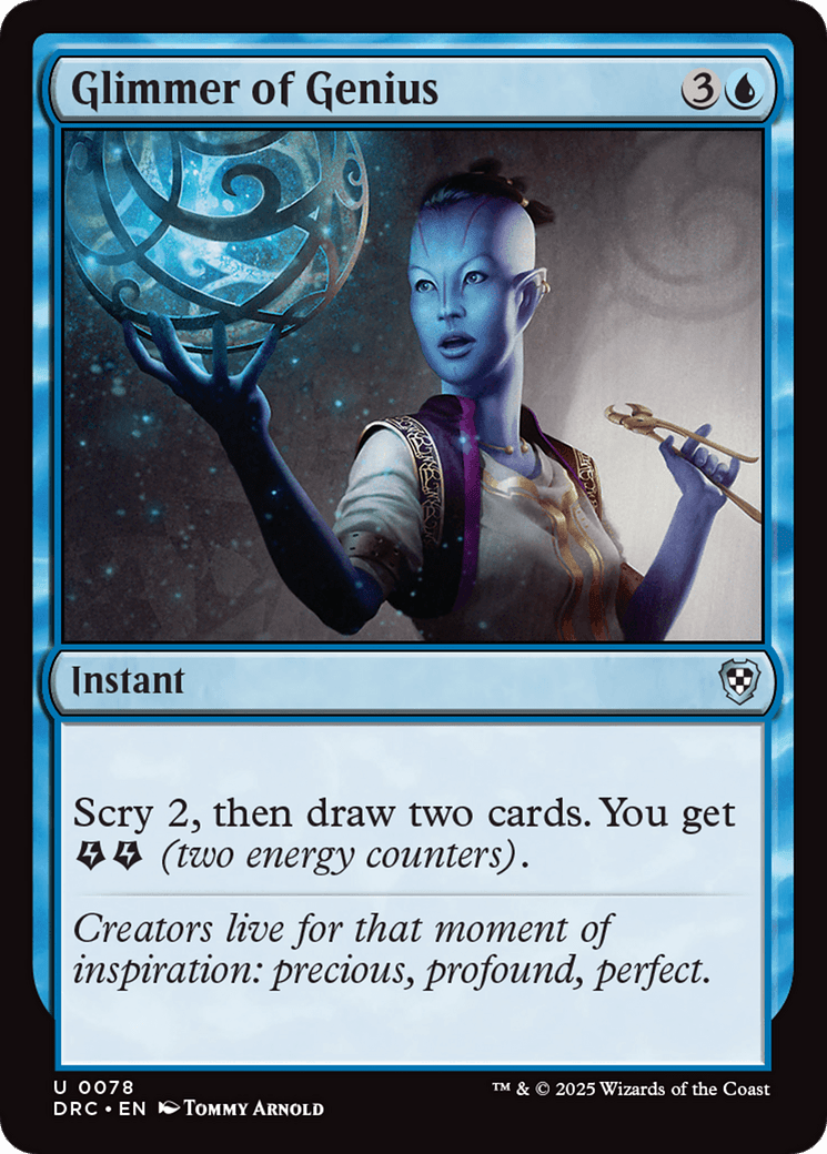 Glimmer of Genius [Aetherdrift Commander] MTG Single Magic: The Gathering  | Multizone: Comics And Games