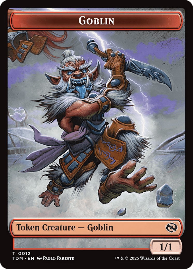 Goblin // Warrior Double-Sided Token [Tarkir: Dragonstorm Tokens] MTG Single Magic: The Gathering  | Multizone: Comics And Games