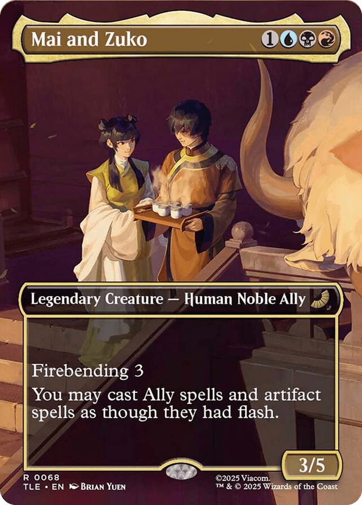 Mai and Zuko (Borderless) [Avatar: The Last Airbender: Eternal-Legal] MTG Single Magic: The Gathering  | Multizone: Comics And Games