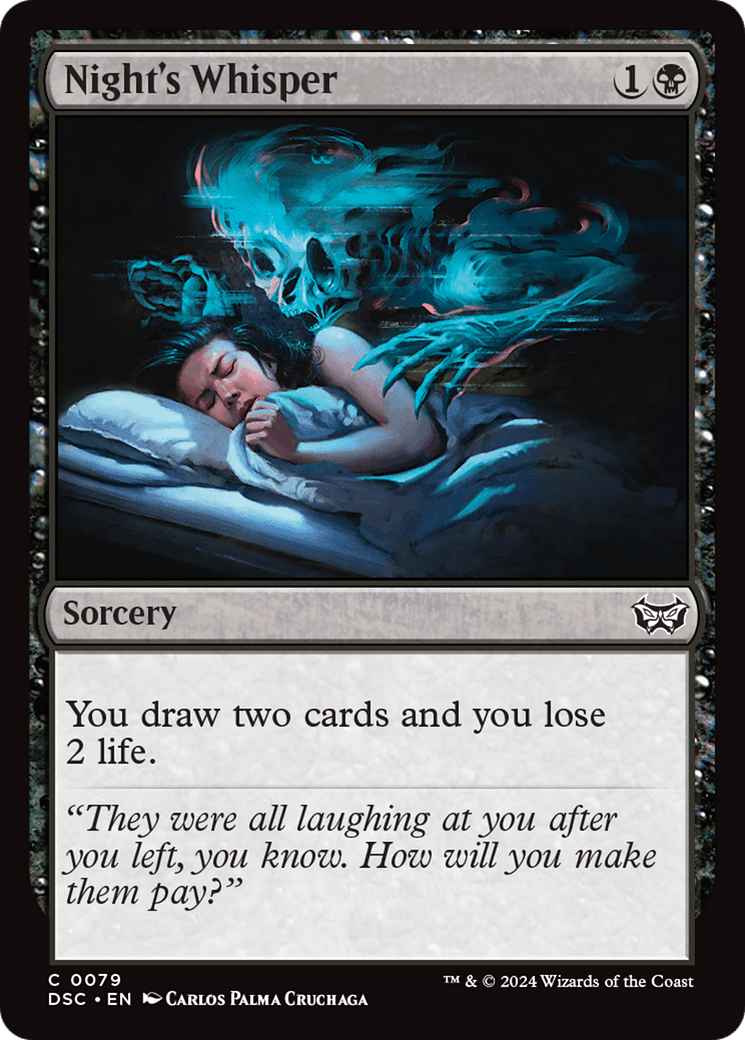 Night's Whisper [Duskmourn: House of Horror Commander] MTG Single Magic: The Gathering  | Multizone: Comics And Games