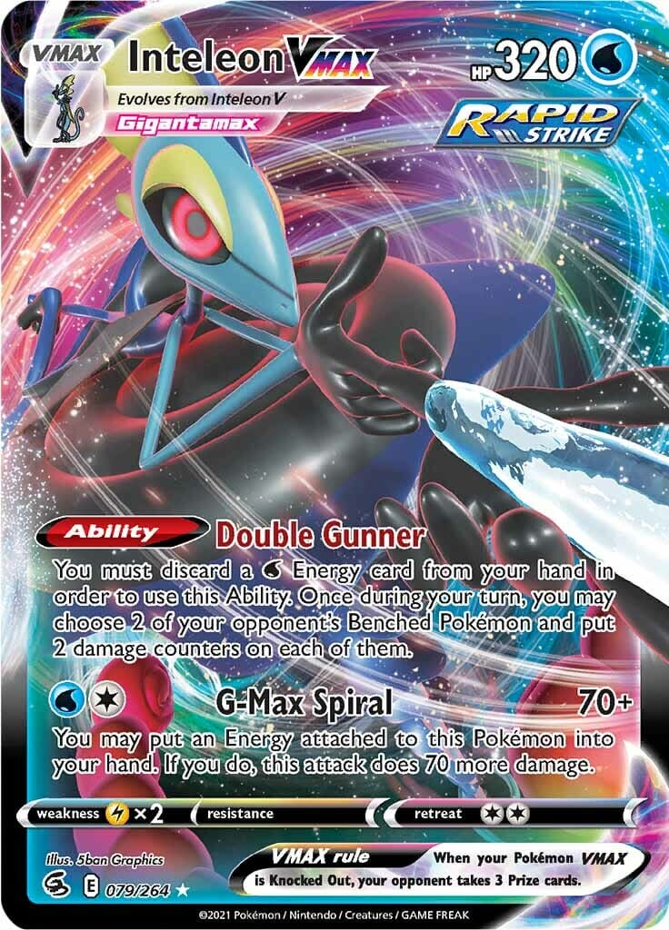 Inteleon VMAX (079/264) [Sword & Shield: Fusion Strike] Pokemon Single Pokémon  | Multizone: Comics And Games