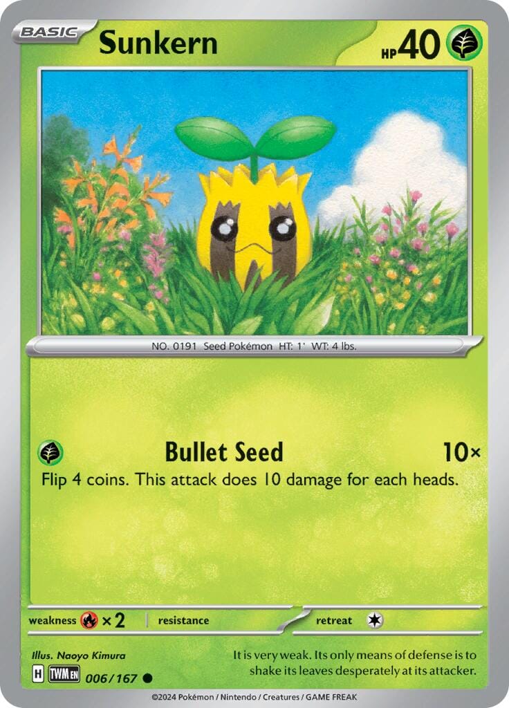 Sunkern (006/167) [Scarlet & Violet: Twilight Masquerade] Pokemon Single Pokémon  | Multizone: Comics And Games