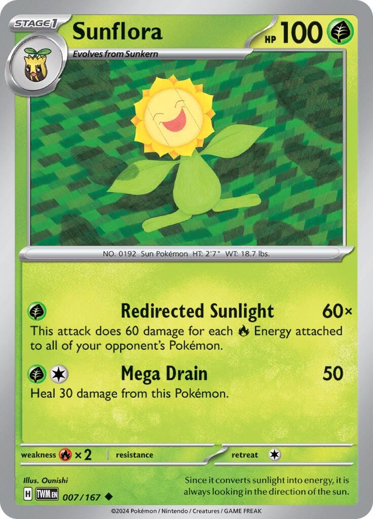 Sunflora (007/167) [Scarlet & Violet: Twilight Masquerade] Pokemon Single Pokémon  | Multizone: Comics And Games