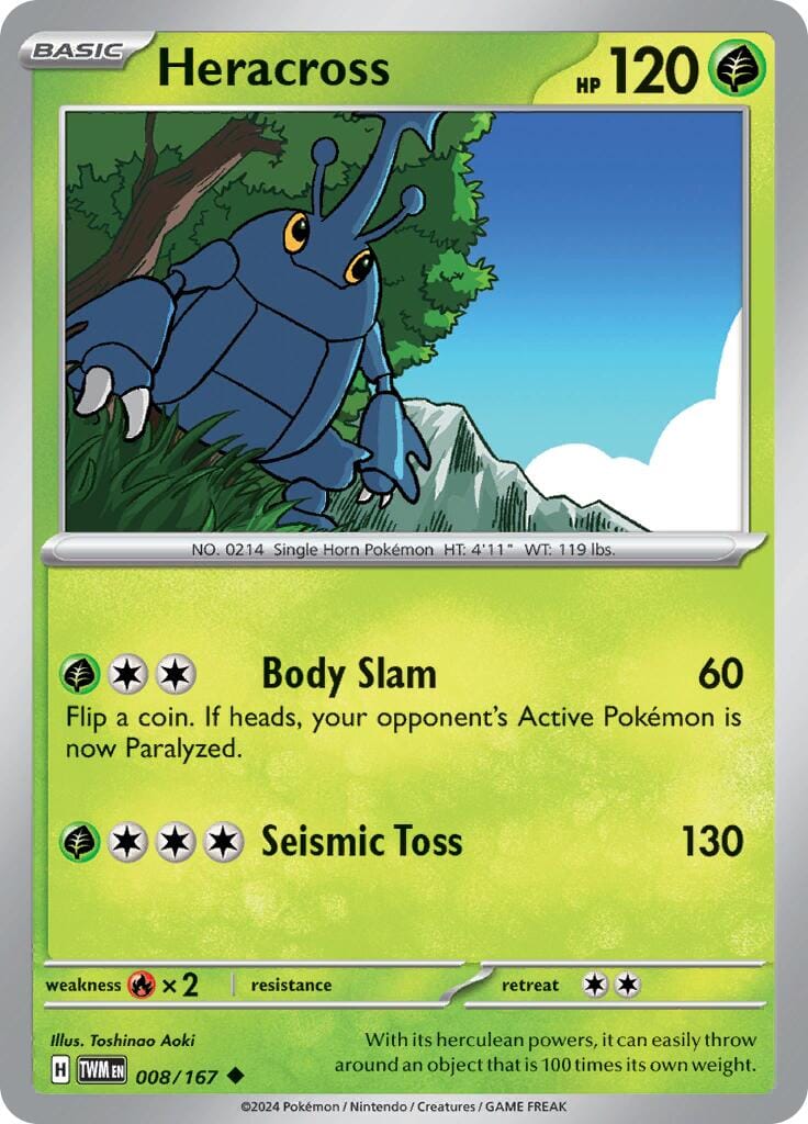 Heracross (008/167) [Scarlet & Violet: Twilight Masquerade] Pokemon Single Pokémon  | Multizone: Comics And Games