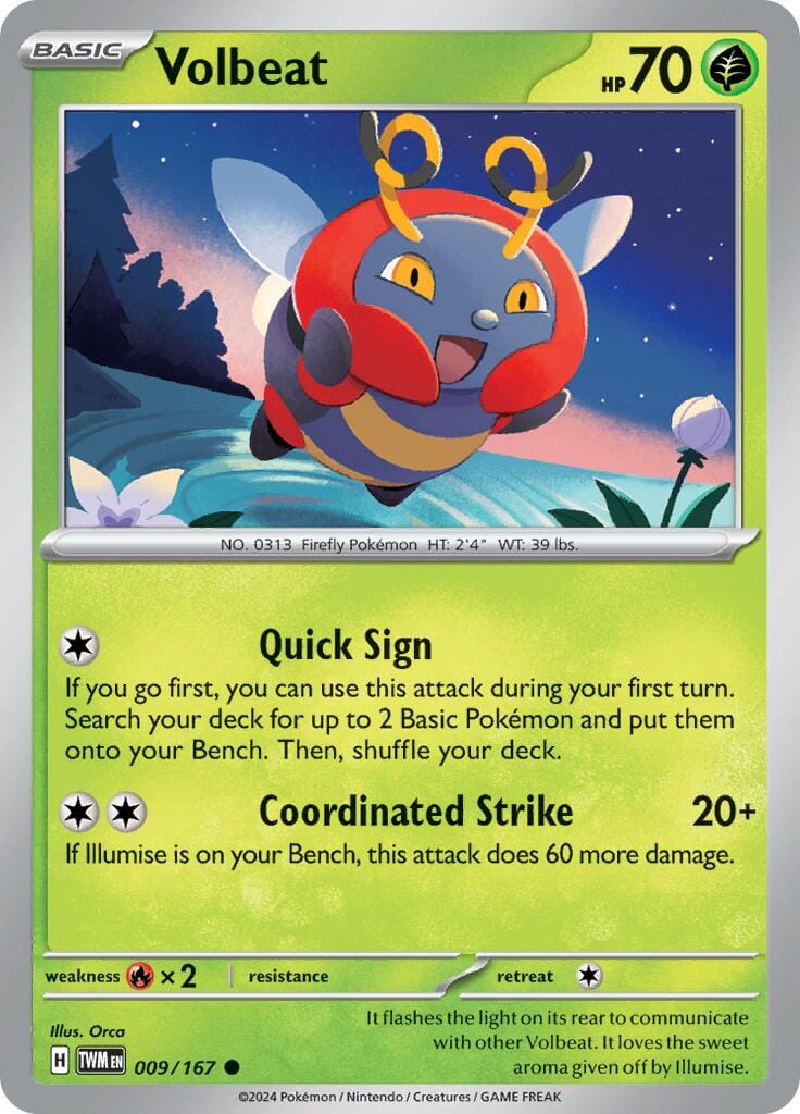 Volbeat (009/167) [Scarlet & Violet: Twilight Masquerade] Pokemon Single Pokémon  | Multizone: Comics And Games