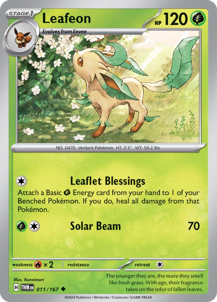 Leafeon (011/167) [Scarlet & Violet: Twilight Masquerade] | Multizone: Comics And Games