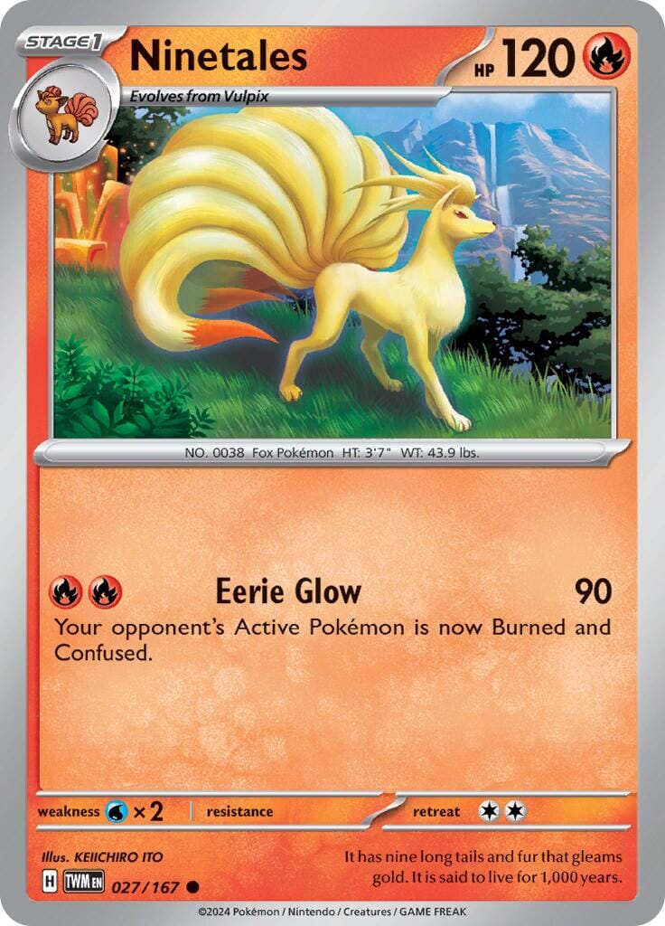 Ninetales (027/167) [Scarlet & Violet: Twilight Masquerade] Pokemon Single Pokémon  | Multizone: Comics And Games