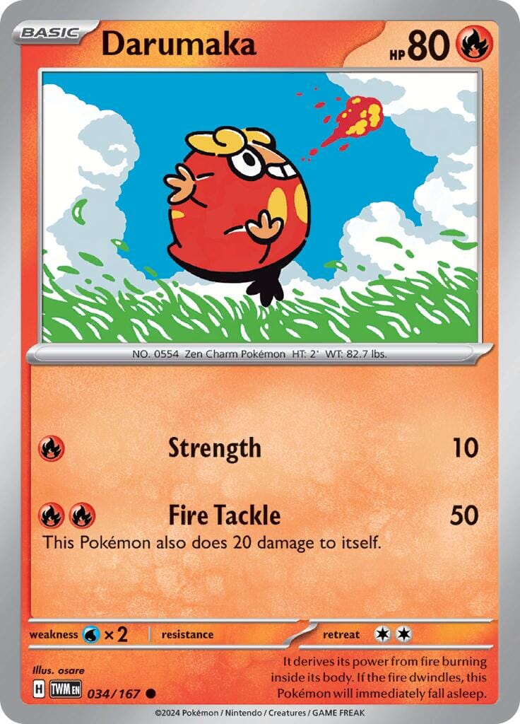 Darumaka (034/167) [Scarlet & Violet: Twilight Masquerade] Pokemon Single Pokémon  | Multizone: Comics And Games