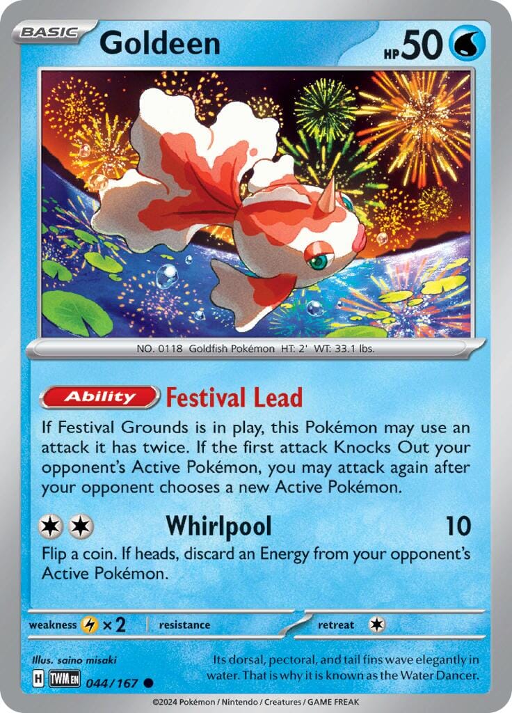 Goldeen (044/167) [Scarlet & Violet: Twilight Masquerade] Pokemon Single Pokémon  | Multizone: Comics And Games