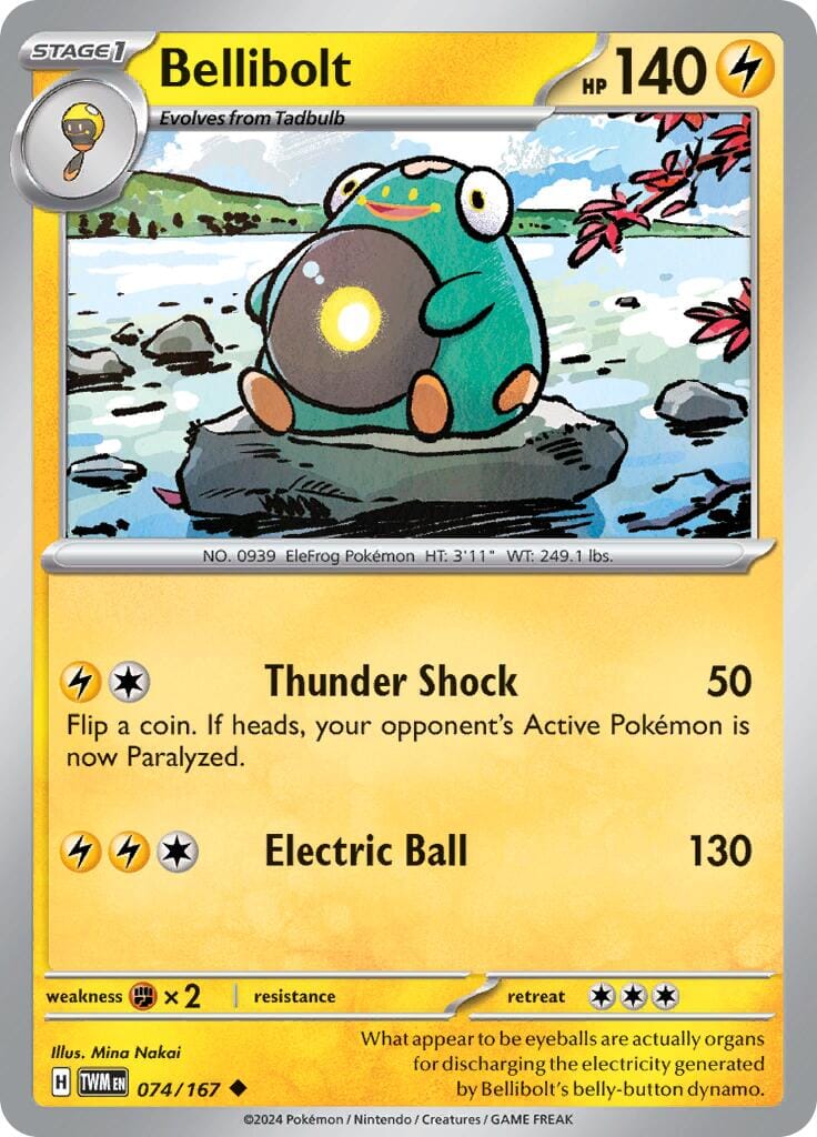Bellibolt (074/167) [Scarlet & Violet: Twilight Masquerade] Pokemon Single Pokémon  | Multizone: Comics And Games