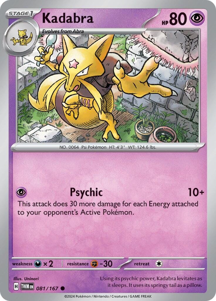 Kadabra (081/167) [Scarlet & Violet: Twilight Masquerade] Pokemon Single Pokémon  | Multizone: Comics And Games